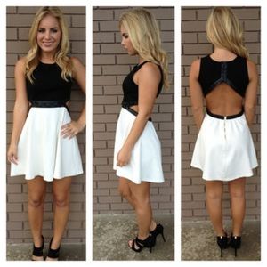 Dainty Hooligan Cutout Faux Leather Dress